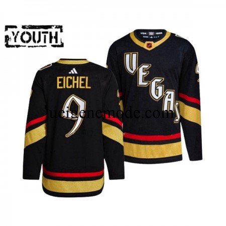 Kinder Vegas Golden Knights Eishockey Trikot JACK EICHEL 9 Adidas 2022-2023 Reverse Retro Schwarz Authentic
